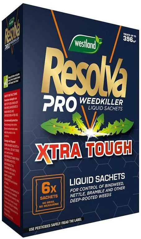 Resolva Pro Weedkiller Liquid Sachets Xtra Tough 6x100ml 1 Resolva Pro Weedkiller Liquid Sachets Xtra Tough 6x100ml