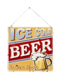 La Hacienda Ice Cold Beer Garden Sign