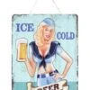 La Hacienda Corrugated Ice Cold Beer Garden Sign